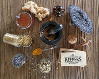 Different spices, herbs, extracts and superfoods that we blend into our The Keepers Apothecary Honey